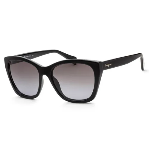 Kính Mát Nữ Salvatore Ferragamo SF957S-001 Fashion 56mm Black Sunglasses Màu Đen