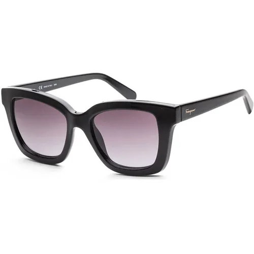 Kính Mát Nữ Salvatore Ferragamo Square Sunglasses SF955S 001 53 Màu Đen - Kính mắt - Vua Hàng Hiệu