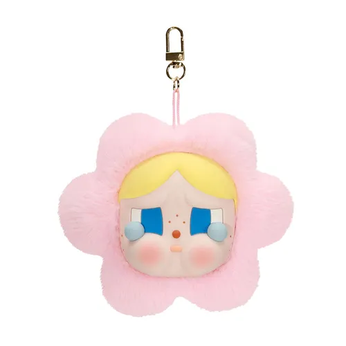 Pop Mart Unisex Móc khóa - Móc Khóa Có Túi Đựng Pop Mart Crybaby Sad Club Series-Silicone Plush Earphone Bag Màu Hồng Vàng - Vua Hàng Hiệu