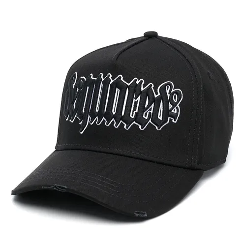 Mũ nón DSquared2 Nam Mũ lưỡi trai Cotton - Mũ Dsquared2 Logo-Embroidered Cap BCM073805C00001 Màu Đen - Vua Hàng Hiệu