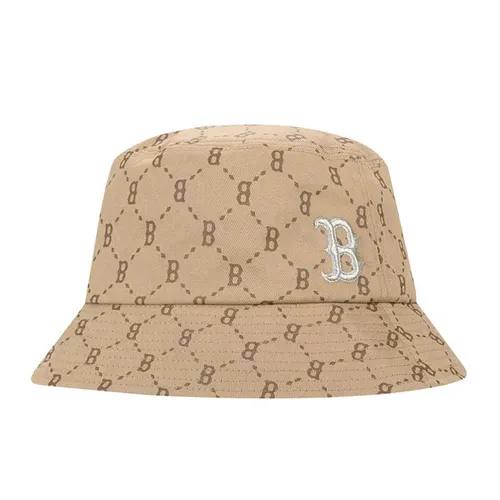 Mũ MLB Diamond Monogram Bucket Hat Boston Red Sox 32CP38111-43B Màu Beige