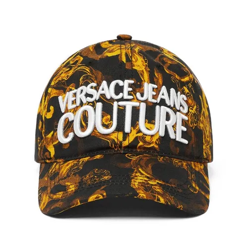 Mũ nón Versace - Mũ Nam Versace Jeans Couture Watercolor Couture Baseball Cap Màu Đen Vàng - Vua Hàng Hiệu
