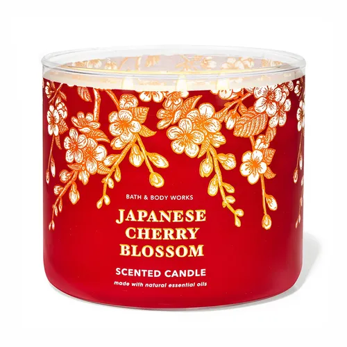 Nến Thơm Bath & Body Works Japanese Cherry Blossom 3-Wick Candle 411g - Nến thơm - Vua Hàng Hiệu