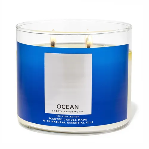 Nến thơm - Nến Thơm Bath & Body Works Ocean 3-Wick Candle 411g - Vua Hàng Hiệu