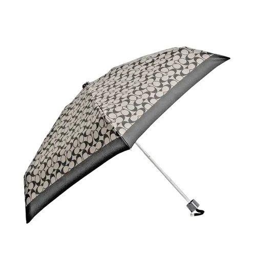 Ô - Dù - Ô Coach Signature Mini Umbrella F63365 Grey/Black Màu Xám Đen - Vua Hàng Hiệu