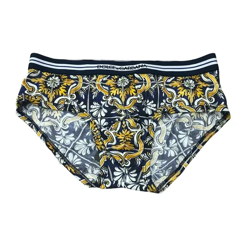 Quần Lót Nam Dolce & Gabbana D&G Họa Tiết M3A00J HS7BI Màu Đen Vàng Size 4 - Thời trang - Vua Hàng Hiệu