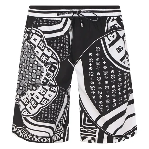 Quần Short Nam Dolce & Gabbana D&G M4C31T FHMNN HA3TY Màu Đen Họa Tiết Size 3 - Thời trang - Vua Hàng Hiệu