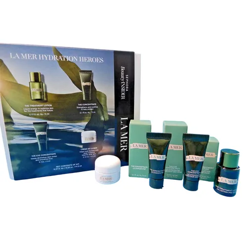 La Mer - Set Mini La Mer Dưỡng Trắng (Nước Thần 5ml + Serum Phục Hồi Concentrate 3ml + Kem Mắt 3ml + Kem Dưỡng 3.5g) 4 Món - Vua Hàng Hiệu