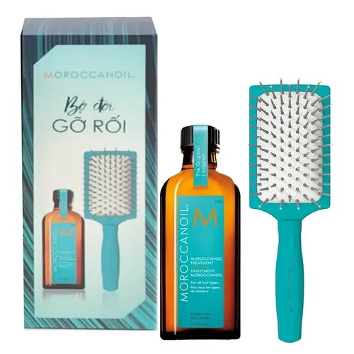 Chăm sóc tóc Bộ sản phẩm - Bộ Sản PhẩmTinh Dầu Dưỡng Tóc Moroccanoil Treatment Oil 100ml + Lược Chải Tóc - Vua Hàng Hiệu
