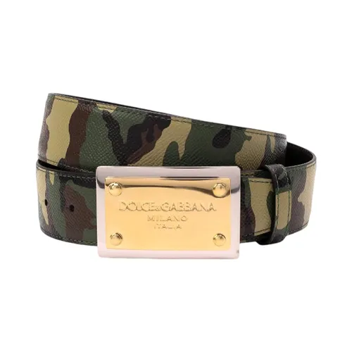 Thắt lưng Dolce & Gabbana - Thắt Lưng Nam Dolce & Gabbana D&G BC4676 AQ405 HHK26 Màu Camo Size 90 - Vua Hàng Hiệu