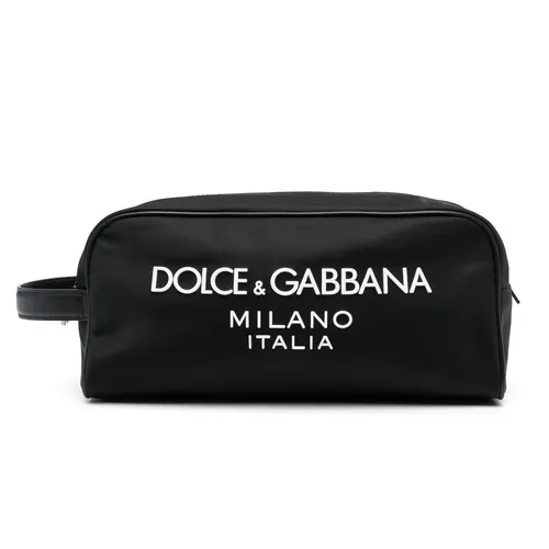 Túi Cầm Tay Nam Dolce & Gabbana D&G With Logo Embroidered BT0989 AG182 8B956 Màu Đen - Túi xách - Vua Hàng Hiệu