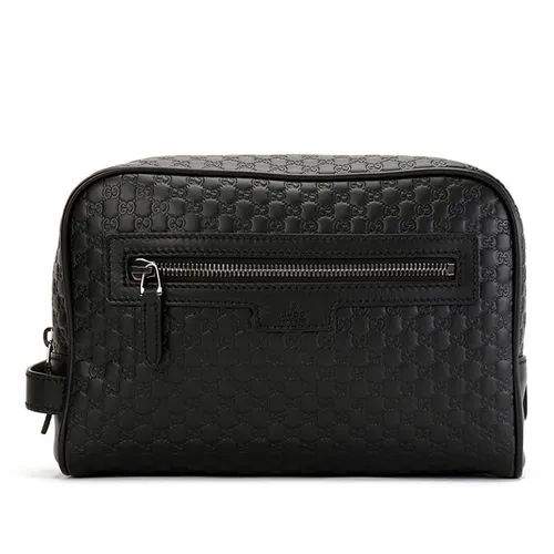 Túi Cầm Tay Nam Gucci Men's Second Clutch Bag Pouch Màu Đen