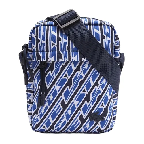 Túi Đeo Chéo Nam Lacoste Neocroc Logo Print Vertical Messenger Bag NH4221NZ L63 Màu Xanh Phối Đen