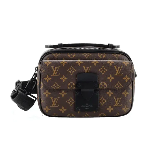 Túi Đeo Chéo Nam Louis Vuitton LV Cloth Crossbody Bag S Lock Messenger Màu Nâu Đen