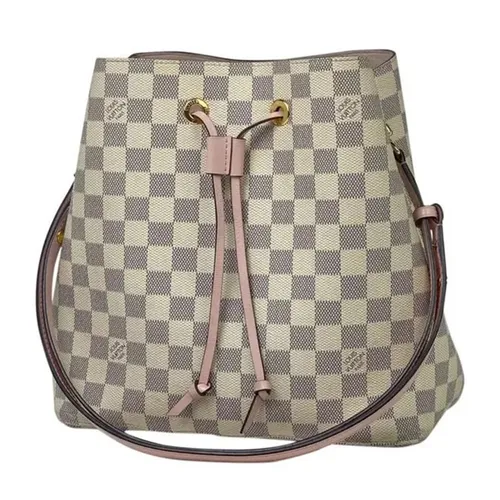 Túi Đeo Chéo Nữ Louis Vuitton LV Neonoe Drawstring Shoulder Bag Damier Azur White Màu Trắng Xám - Túi xách - Vua Hàng Hiệu