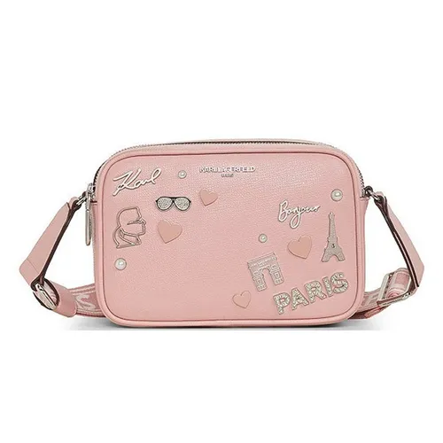 Túi Đeo Vai Nữ Karl Lagerfeld Paris Maybelle Camera Crossbody LH6EU9BJ Y7X Màu Hồng Nhạt