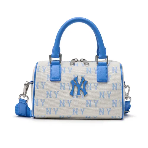 Túi xách - Túi Xách MLB Classic Monogram Jacquard Small Boston Bag New York Yankees 3ABWS014N-50SBD Màu Xanh - Vua Hàng Hiệu
