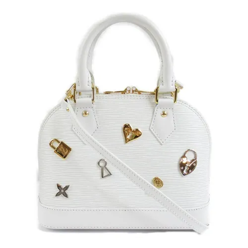 Túi xách Hàng Hiệu Used - Túi Xách Nữ Louis Vuitton LV Epi Alma BB Lovelock Shoulder Bag White Bron M52885 Màu Trắng - Vua Hàng Hiệu