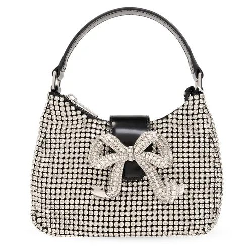 Self-Portrait - Túi Xách Nữ Self Portrait Silver Diamante Bow Shoulder Bag SS24-314-SIL 0-SILVER Màu Bạc Trắng - Vua Hàng Hiệu