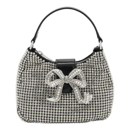 Túi xách - Túi Xách Tay Nữ Self-Portrait Diamante Crescent Bow SS24-314-SIL Màu Bạc - Vua Hàng Hiệu