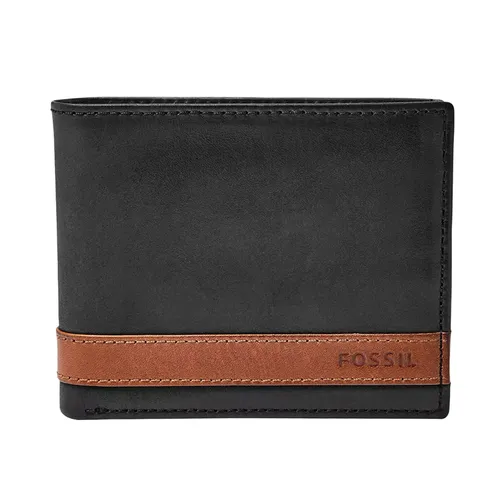 Túi xách - Ví Da Nam Fossil Quinn Leather Flip ID Bifold Wallet ML3644001 Màu Đen - Vua Hàng Hiệu