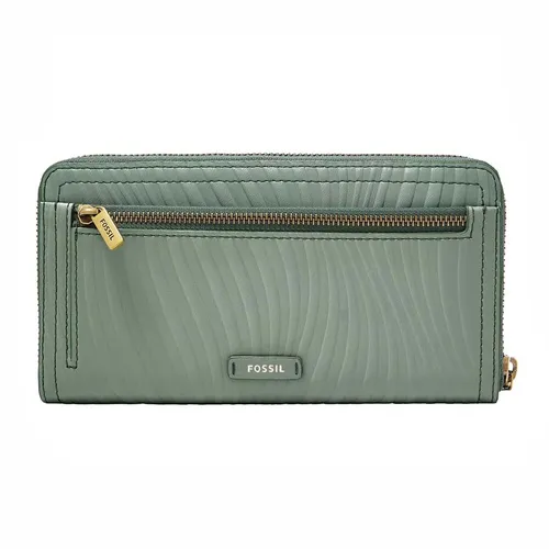 Ví Da Nữ Fossil Logan Clutch SL6570343 Màu Xanh