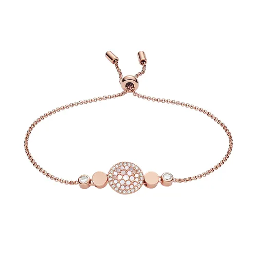 Fossil Vòng đeo tay - Vòng Đeo Tay Nữ Fossil Mother-of-Pearl Disc Bracelet JF02905791 Màu Vàng Hồng - Vua Hàng Hiệu