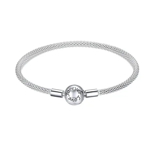 Lili Jewelry - Vòng Đeo Tay Nữ Lili Jewelry Chuỗi Đan Nhau Miracle LILI_090245 Màu Bạc Size 17 - Vua Hàng Hiệu