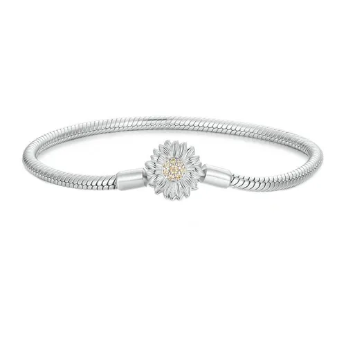 Lili Jewelry - Vòng Đeo Tay Nữ Lili Jewelry Đính Đá CZ Hình Bông Hoa Cúc Tessa LILI_089839 Màu Bạc Size 17 - Vua Hàng Hiệu