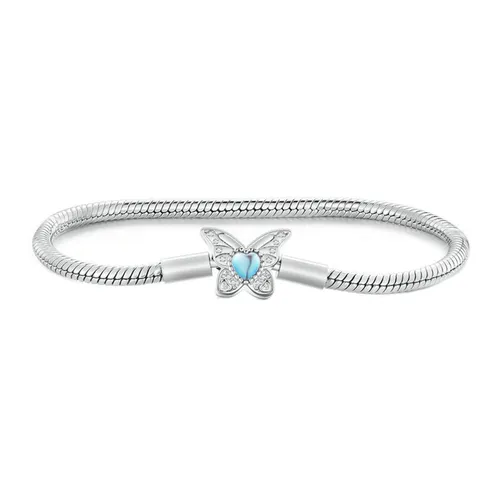 Lili Jewelry - Vòng Đeo Tay Nữ Lili Jewelry Đính Đá CZ Hình Hồ Điệp Hayden LILI_089906 Màu Bạc Size 17 - Vua Hàng Hiệu
