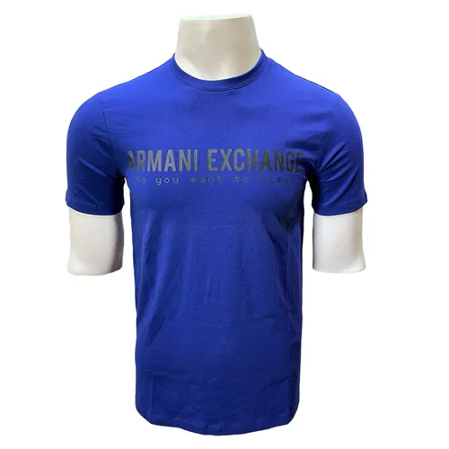 Áo Phông Nam Armani Exchange Logo T-Shirt 6LZTKA ZJE6Z - GB03 Màu Xanh Đậm Size XS