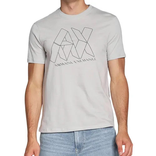 Áo Phông Nam Armani Exchange T-Shirt 6LZTAL ZJ5LZ Màu Xám Size XS