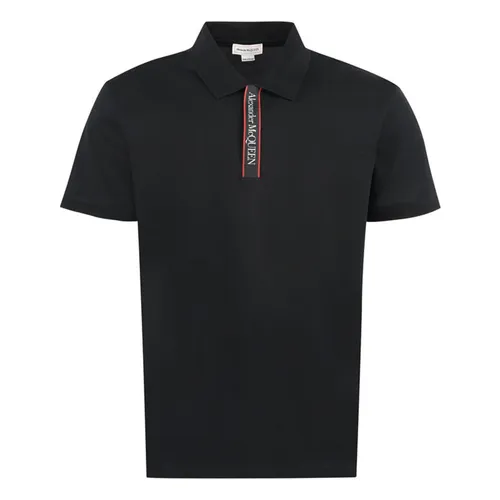 Áo Polo Nam Alexander McQueen Cotton Pique Polo Shirt 642660 Màu Đen Size M - Thời trang - Vua Hàng Hiệu