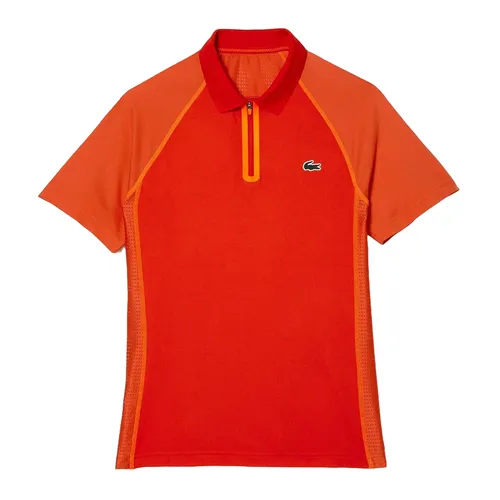 Áo Polo Nam Lacoste Recycled Polyester Polo Shirt with Ultra-Dry Technology DH5046 XIM Màu Đỏ Cam Size 2