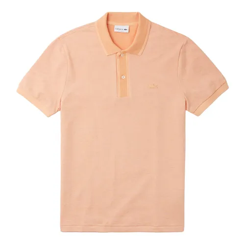 Thời trang Cam Áo Polo - Áo Polo Nam Lacoste Regular Fit Contrast Caviar Texturized Piqué Shirt PH7359 I8S Màu Cam Size 6 - Vua Hàng Hiệu