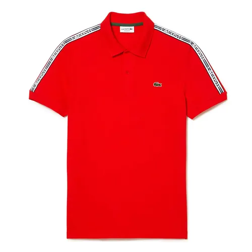 Áo Polo Nam Lacoste Regular Fit Logo Stripe Stretch Cotton Polo Shirt PH5075 S5H Màu Đỏ Size 2 - Thời trang - Vua Hàng Hiệu