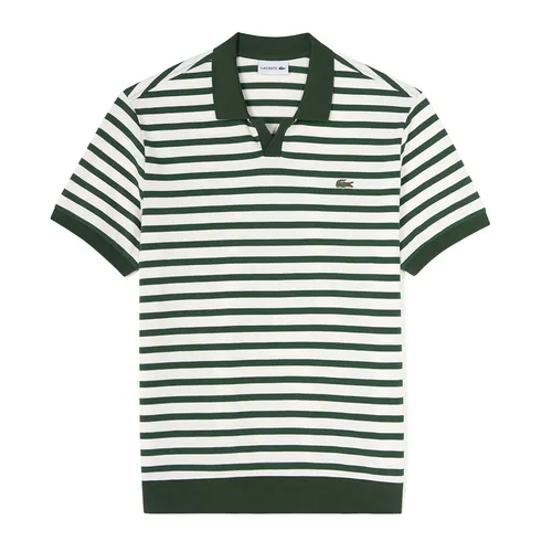 Áo Polo Nam Lacoste Regular Fit Polo Shirt PH186E 316 Màu Kẻ Xanh Lá Size 4