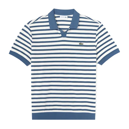 Áo Polo Nam Lacoste Regular Fit Polo Shirt PH186E HBM Màu Kẻ Xanh Dương Size 4