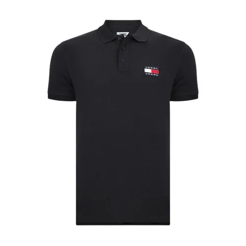 Thời trang Tommy Hilfiger Áo Polo - Áo Polo Nam Tommy Hilfiger Men's Big Size Black TO7447518 Màu Đen Size XXL - Vua Hàng Hiệu