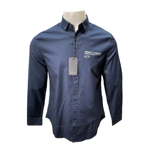 Áo Sơ Mi Dài Tay Nam Armani Exchange Shirt 6LZC17 - GC03 Màu Xanh Đen Size S