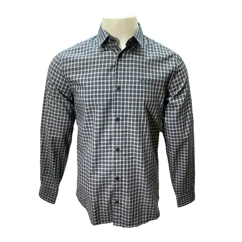 Thời trang Armani Exchange - Áo Sơ Mi Dài Tay Nam Armani Exchange 6LZC06 ZNMIZ - GC03 Màu Kẻ Xanh Caro Size XS - Vua Hàng Hiệu