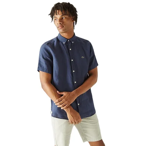 Áo Sơ Mi Nam Lacoste Regular Fit Linen Shirt CH4991 166 Màu Xanh Đen Size 39 - Thời trang - Vua Hàng Hiệu