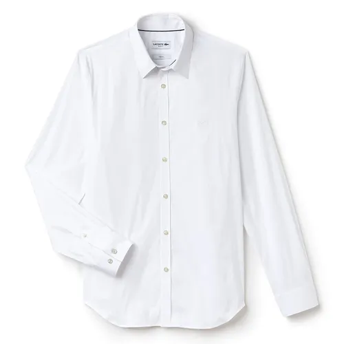 Lacoste Nam 78% Cotton, 18% Polyamide, 4% Elastane - Áo Sơ Mi Nam Lacoste Slim Fit Wovens Shirt CH9628 001 Màu Trắng Size 40 - Vua Hàng Hiệu