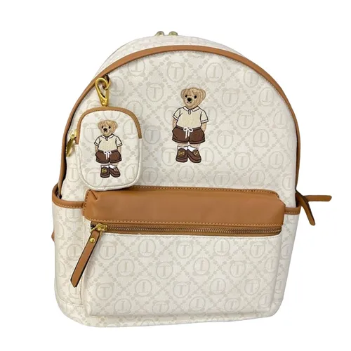 Balo Kèm Ví Nữ TTWN BEAR TN3517-TN3472 Màu Nâu Be