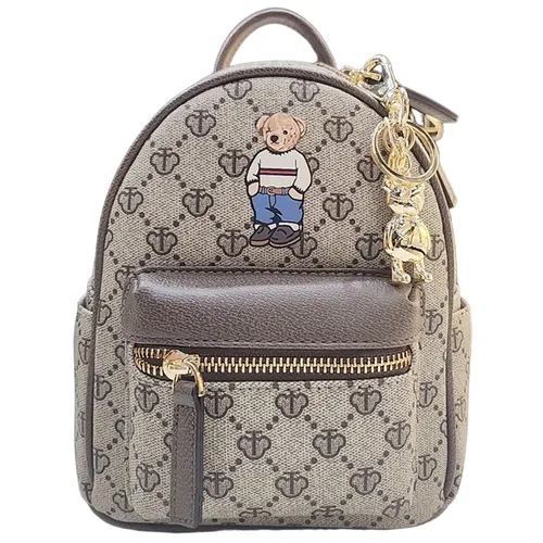 Balo Nữ TTWN BEAR TN3316 Mini Logo Lưới Màu Xám Size S