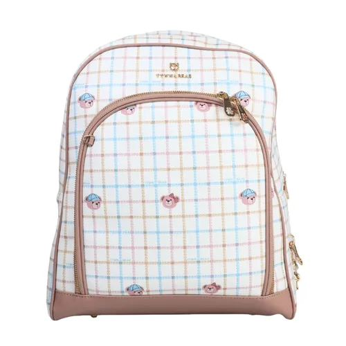 Balo Nữ TTWN BEAR TN3706-TN3644 Màu Trắng Kẻ