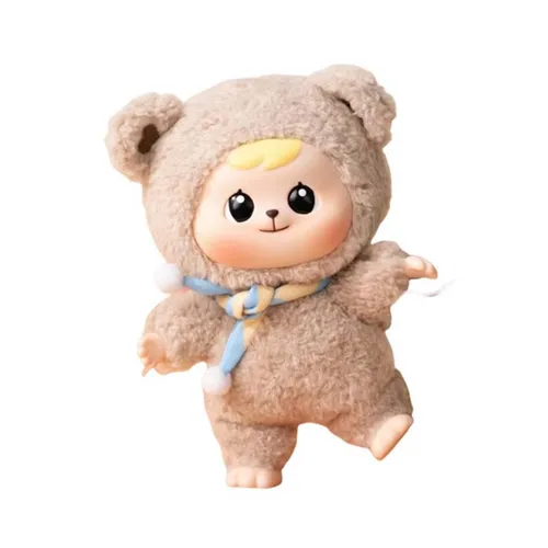 Phụ kiện - Móc Khóa CQTOYS Bao-ao Cuddle Series Plush Dolls Unopened Blind Box Màu Nâu Nhạt - Vua Hàng Hiệu