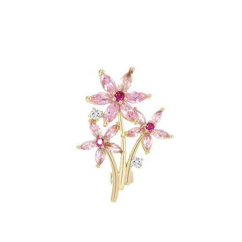 Phụ kiện Vàng hồng - Cài Áo Nữ Kya Jewel Adorable Sakura BR761 Màu Vàng - Hồng - Vua Hàng Hiệu