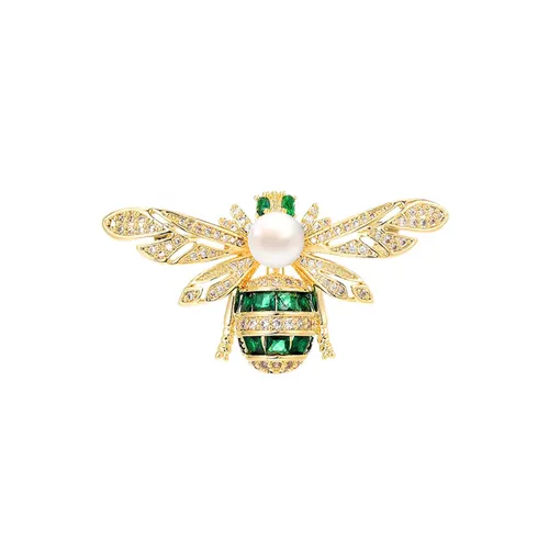Cài Áo Nữ Kya Jewel Delicate Green Bee BR757 Màu Vàng Xanh Green