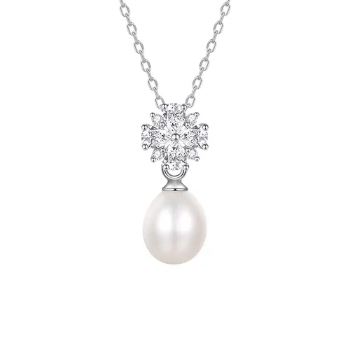 Dây Chuyền Nữ Kya Jewel Freshwater Pearl Floral PN2 Màu Bạc